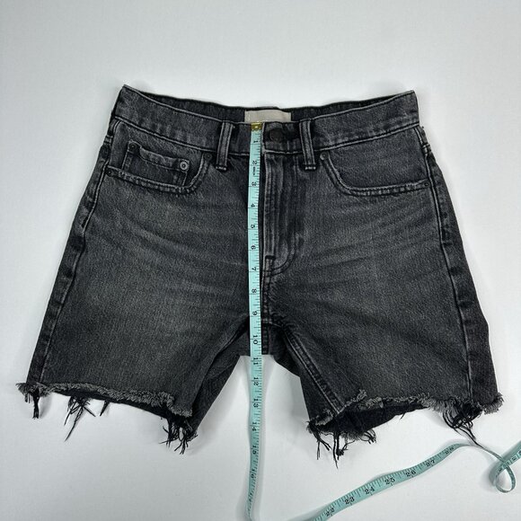 Everlane Women’s Black The Relaxed Denim Cut-Off‎ Jean Shorts 25-29/L5.75 - Picture 8 of 11